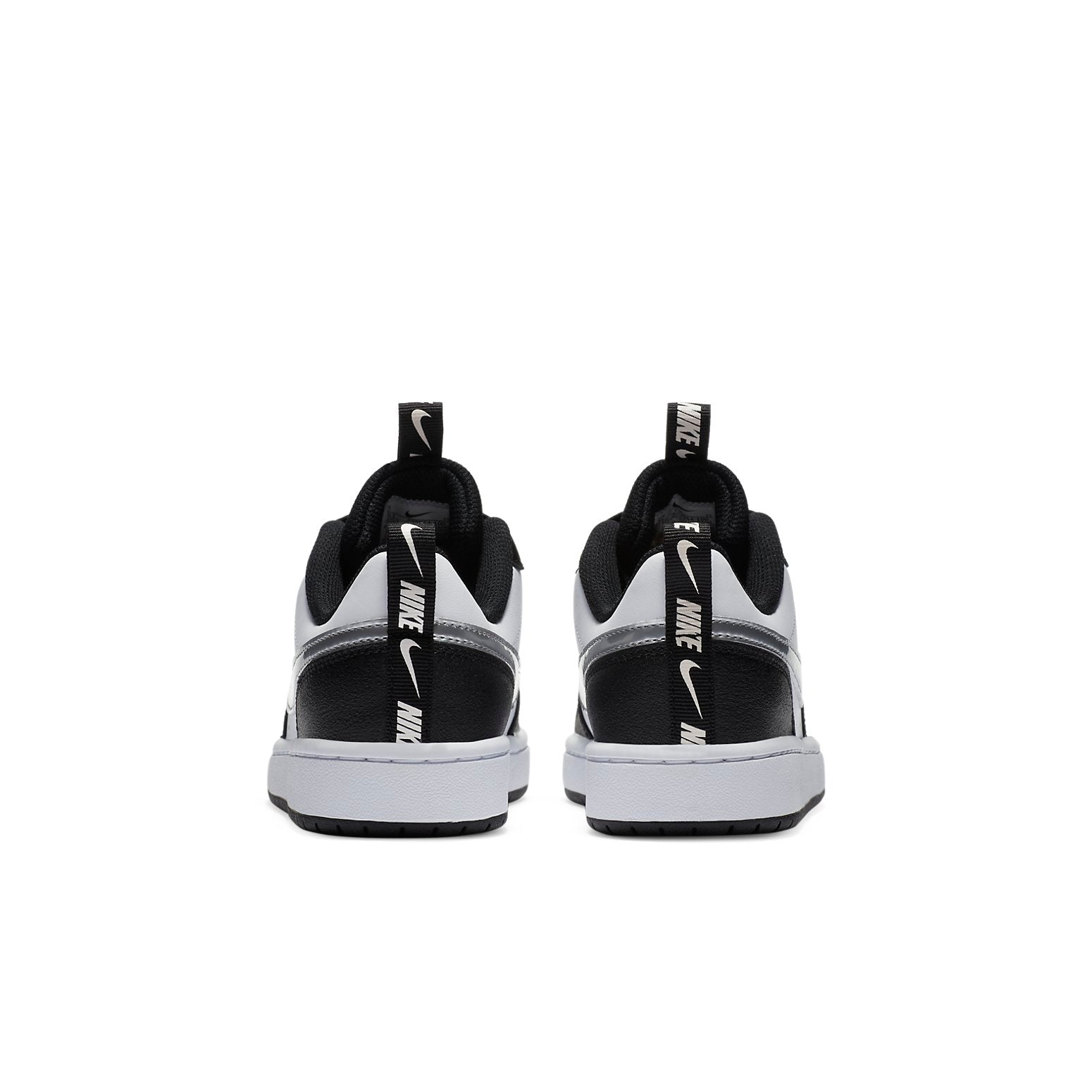 (GS) Nike Court Borough Low 2 'Black White Silver' CT3964-100