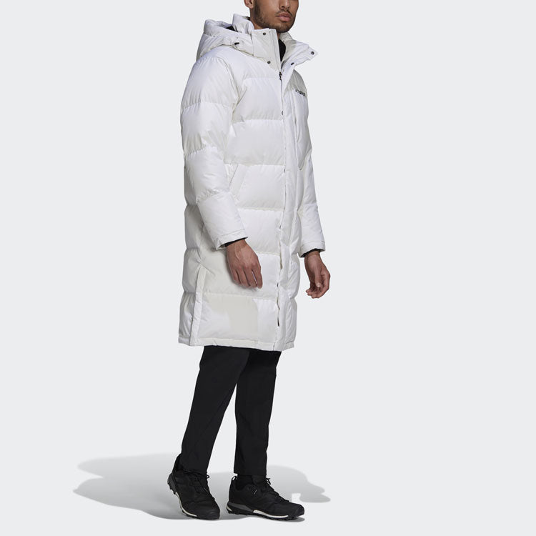 adidas Outdoor Casual Sports hooded down Jacket Couple Style White GE9875