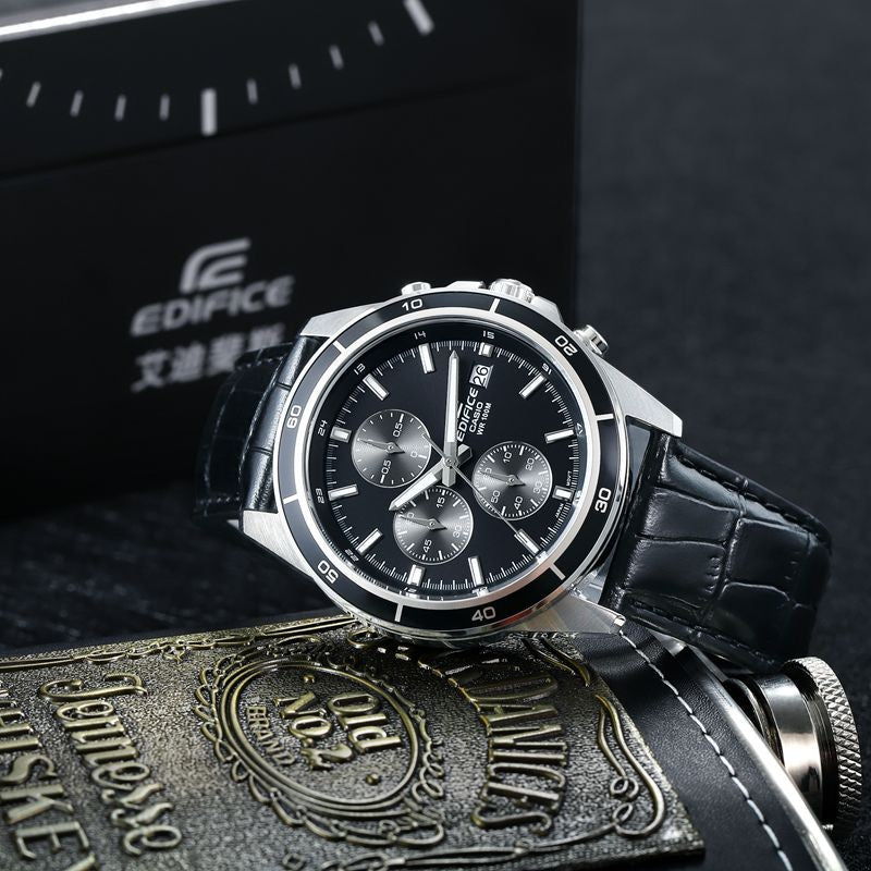 Men's CASIO EDIFICE Series Minimalistic Casual Watch Business Mens Black Analog EFR-526L-1AV