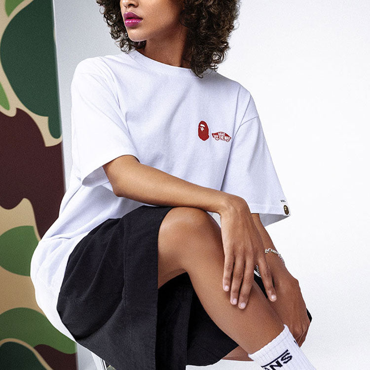 Vans X BAPE Sk8-Hi T-Shirt 'White' VN0A7XQ9448