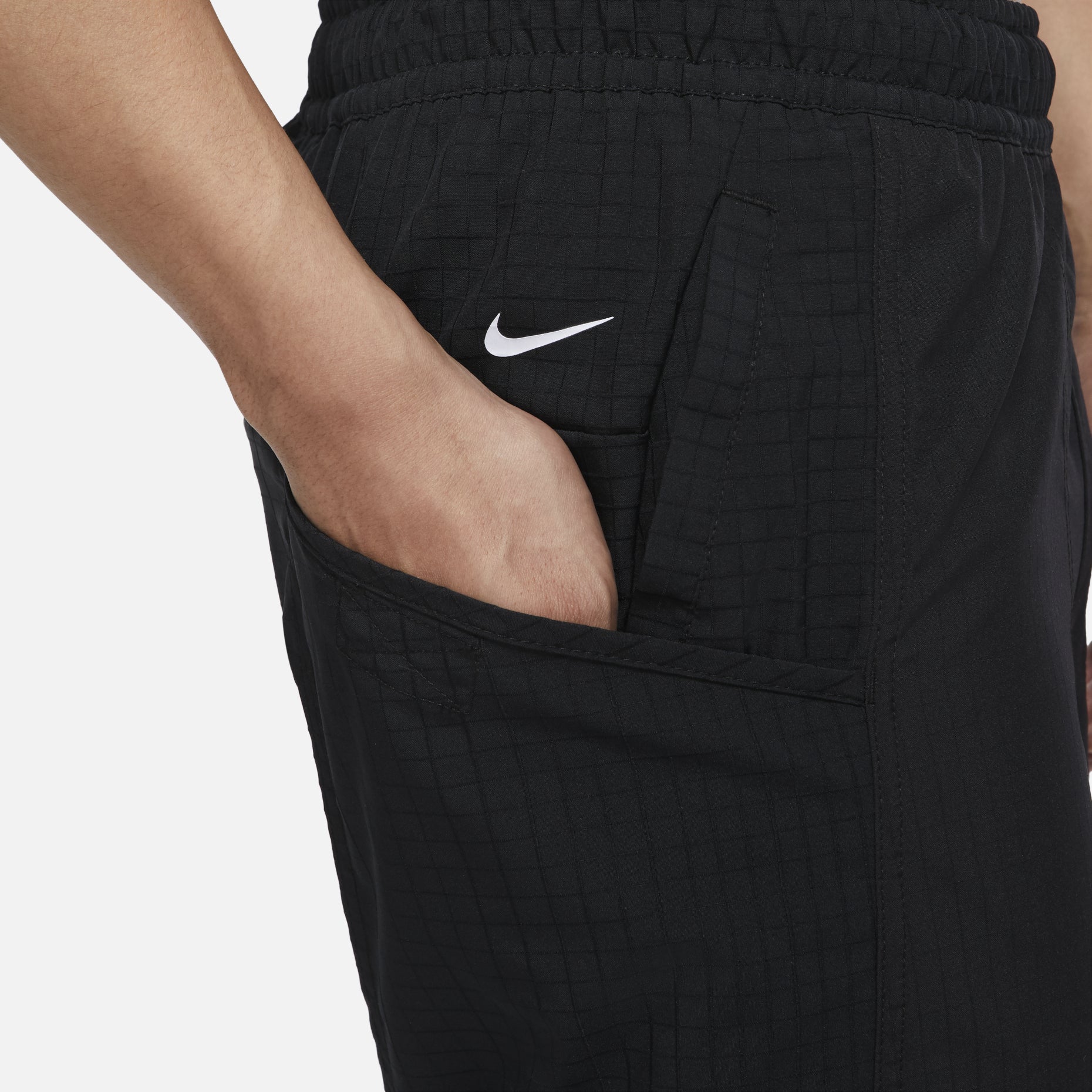 Men's Nike Dri-Fit Solid Color Logo Embroidered Drawstring Lacing Sports Pants/Trousers/Joggers Black DQ4823-010