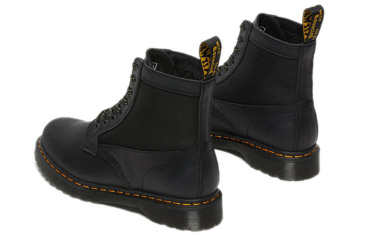 Dr. Martens 1460 Panel Leather Lace Boots Black/Yellow 26912001