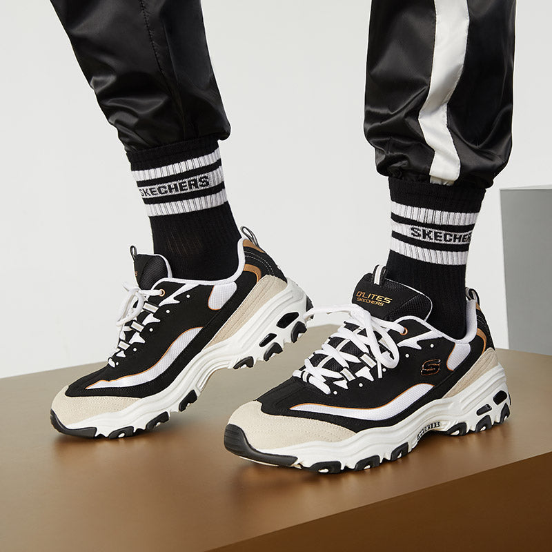 Skechers D'Lites 1.0 Black/Gold 666114-BKGD
