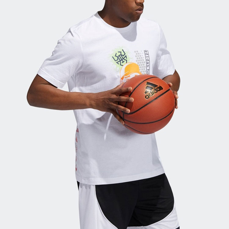 adidas Donovan Social Casual Basketball Sports Short Sleeve White GI8889