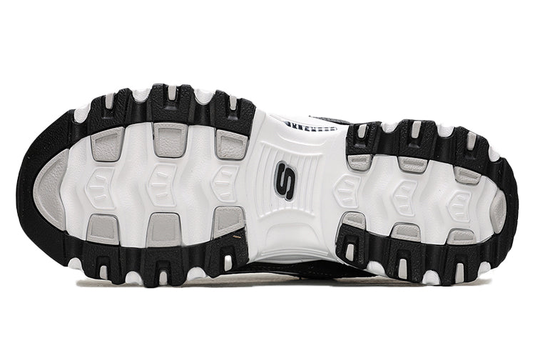 (WMNS) Skechers D'Lites 1.0 Low-Top Running Shoes Black/Silver 13155-BKSL