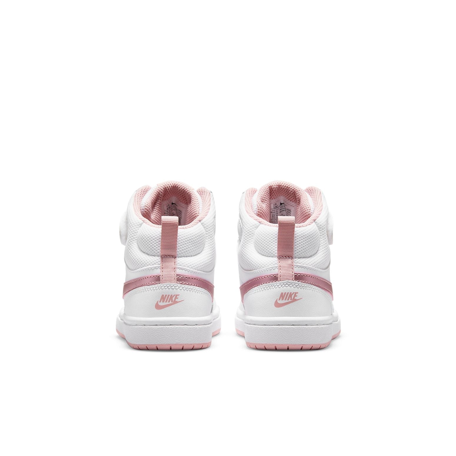 (PS) Nike Court Borough Mid 2Velcro 'White Pink Glaze' CD7783-105