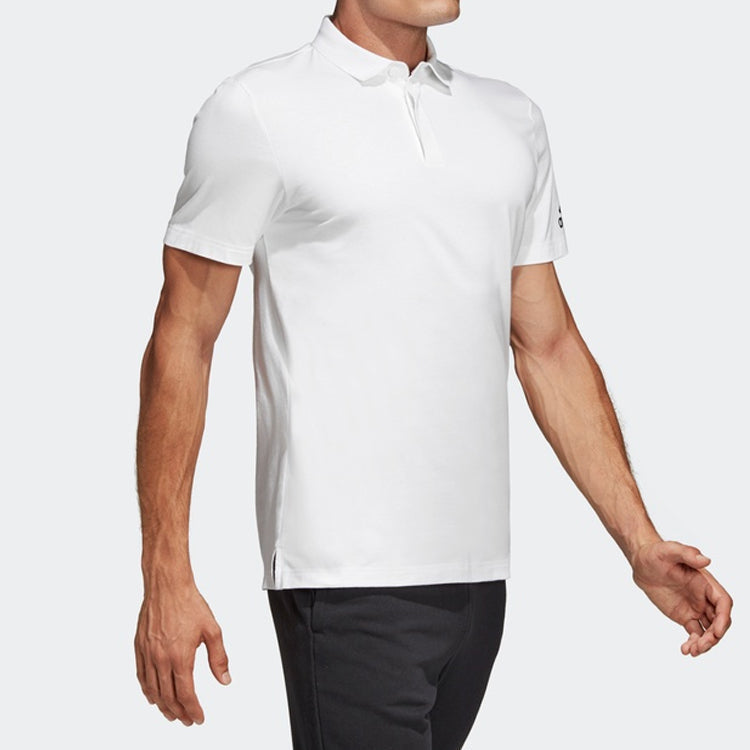 adidas Mh Plain Polo Sports Round Neck Short Sleeve polo White DQ1450