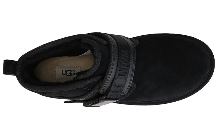 UGG Neumel Snapback Buckle Fleece Lined Snow Boots Black 1118570-BLK
