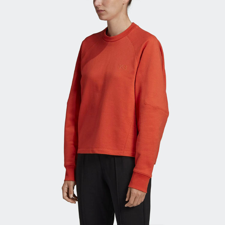 (WMNS) Y-3 Solid Color Basic Round Neck Hoodie Orange GK4437