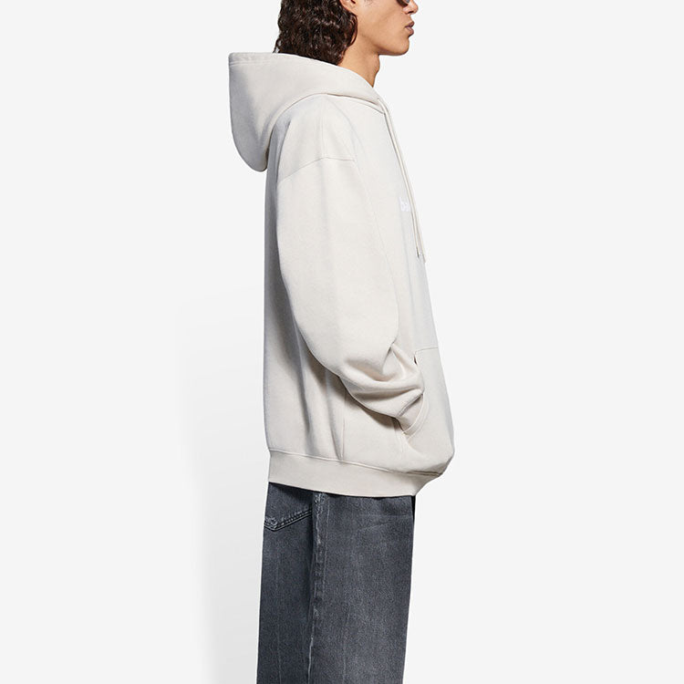 Men's Balenciaga FW21 Logo Alphabet Printing hooded Long Sleeves Creamy White 570811TIV552970