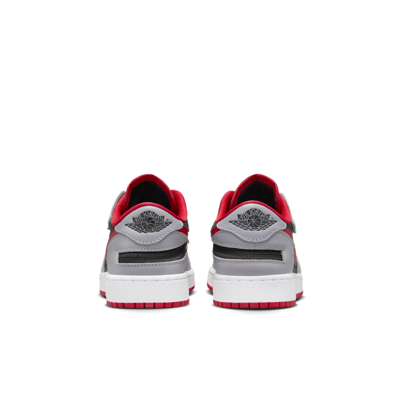 (GS) Air Jordan 1 Low FlyEase 'Black Cement Grey Fire Red' DN4639-060