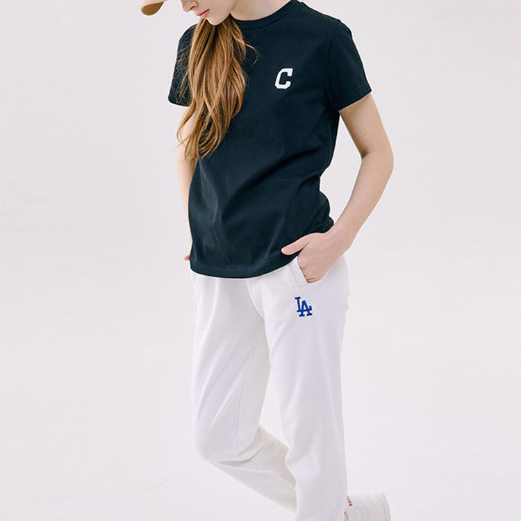 MLB x Disney Crossover Cleveland Indians Cleveland Guardians Mickey Printing Short Sleeve Unisex Black 31TSK1031-45L