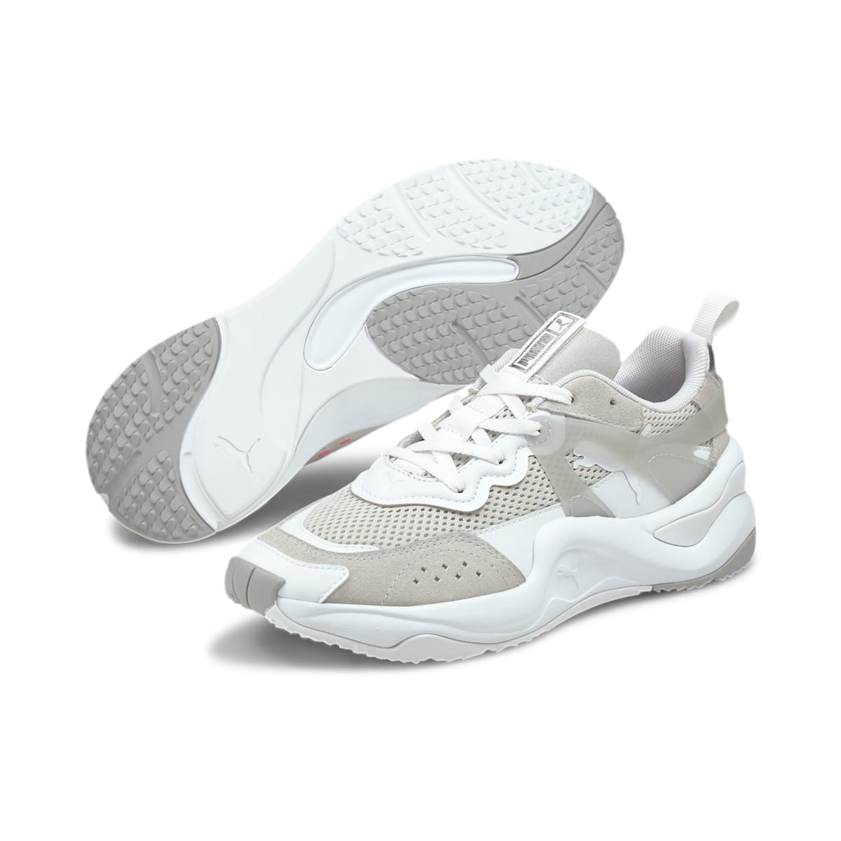 (WMNS) PUMA Rise Mono 'White Grey' 373947-01
