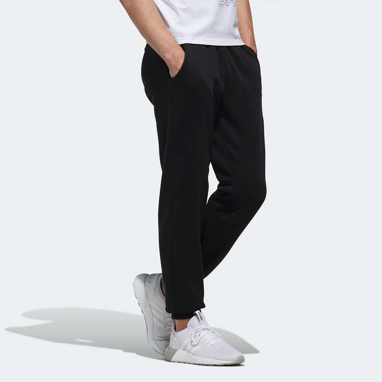 adidas neo logo Cozy Casual Bundle Feet Sports Pants Black DW8194