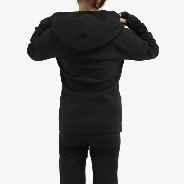 (WMNS) adidas Three Stripes Printing Hooded Jacket Black FL1959