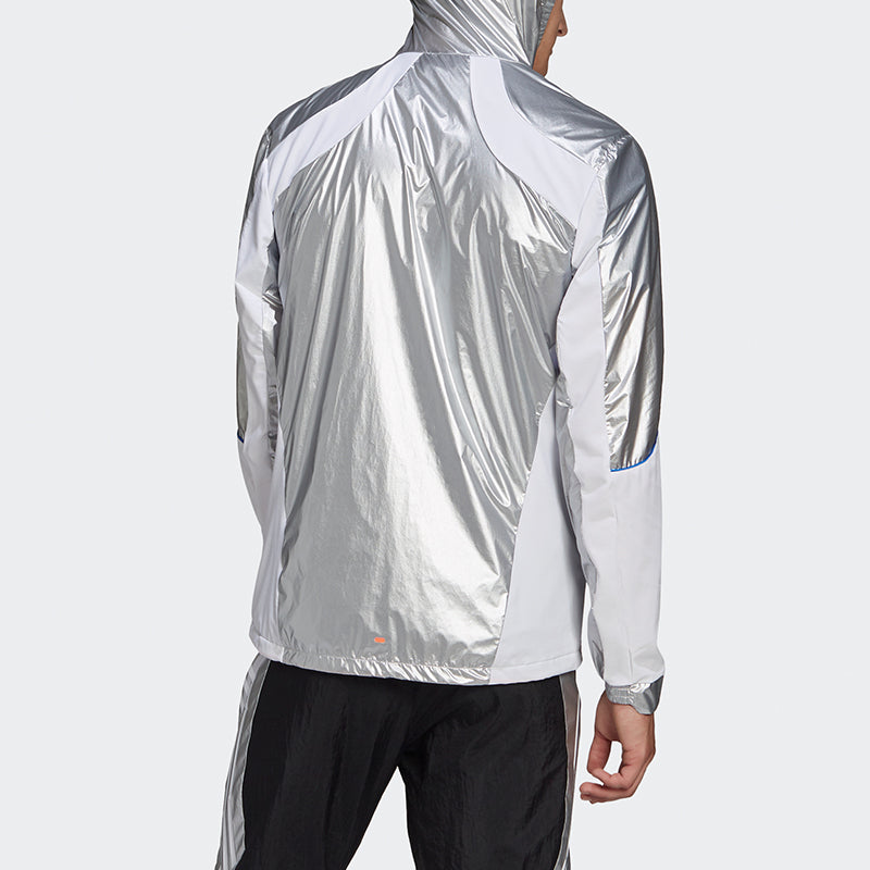 adidas Space Jkt M Casual Running Sports Hooded Jacket Silver GK8816