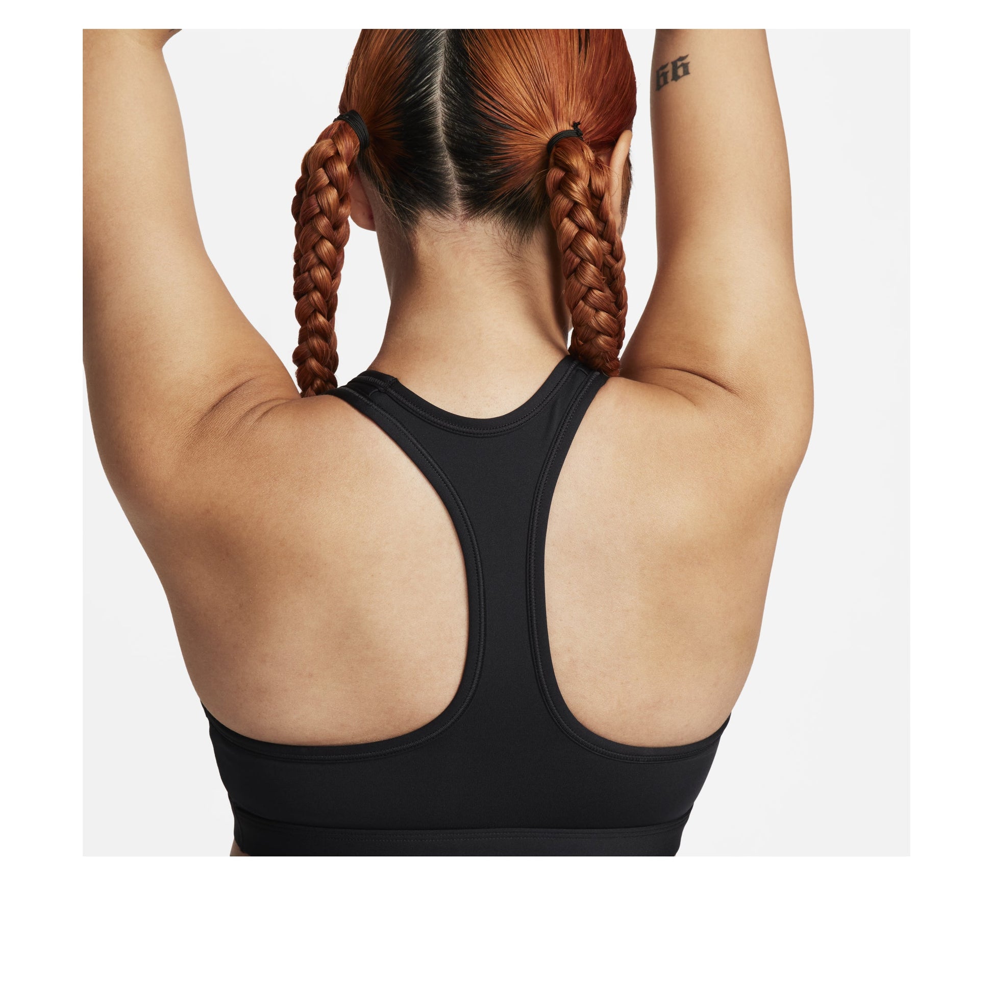 (WMNS) Nike Swoosh Medium-Support Sports Bra 'Black White' FB4081-010