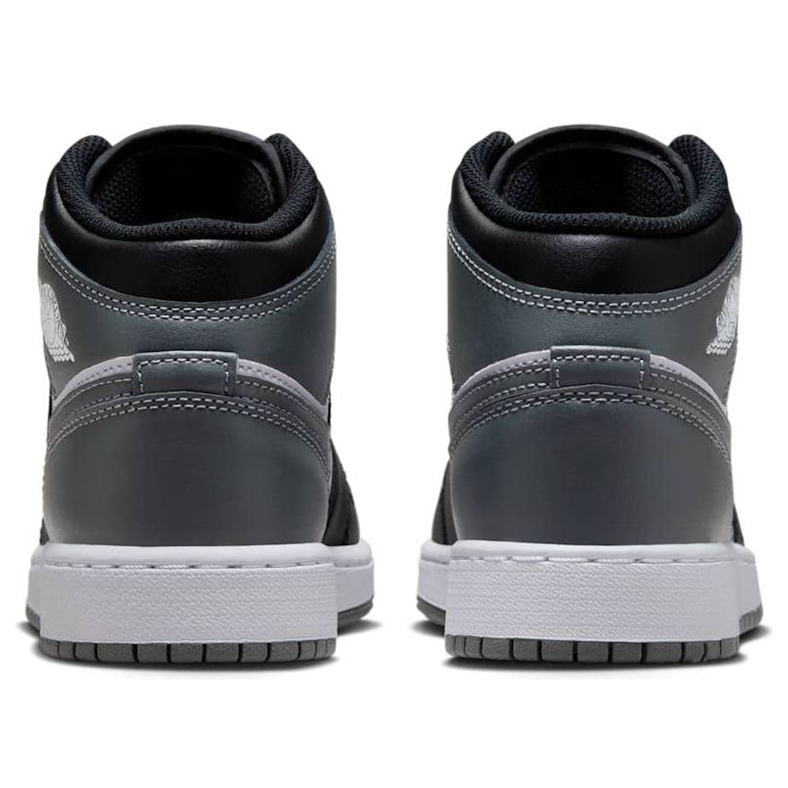 (GS) Air Jordan 1 Mid 'Black White Iron Grey' DQ8423-001