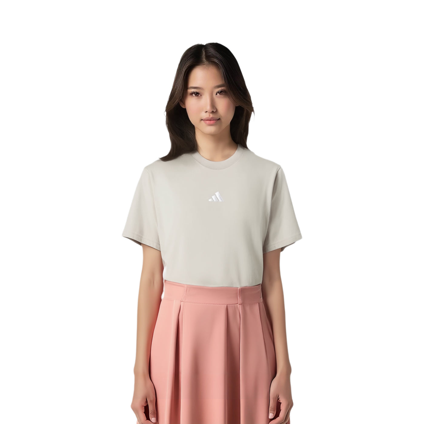 (WMNS) adidas Essentials 3-Stripes Cotton T-Shirt Asia Sizing 'Beige White' JE1237