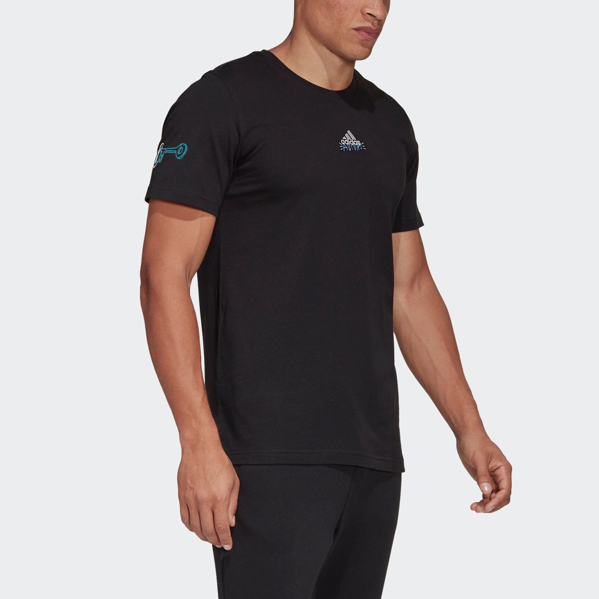 adidas Doodle 360 Letter Printing Causual Sports Male Black FR5534