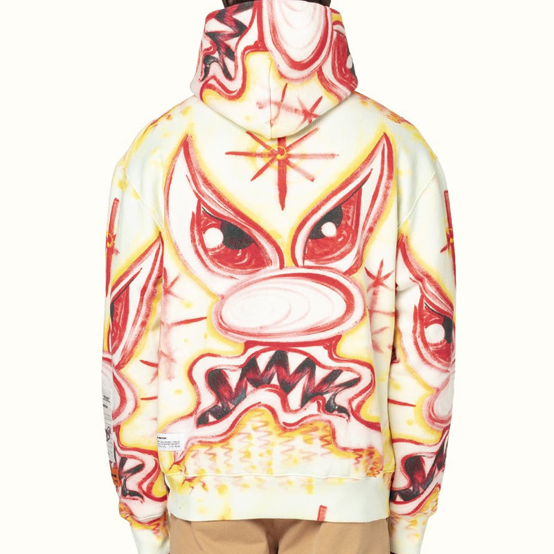 Men's HERON PRESTONKenny Scharf Crossover Red Eye Pattern Sports Yellow HMBB010F20JER0100130