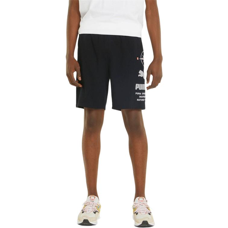 PUMA Nature Camp Graphic Shorts 'Black' 536943-01