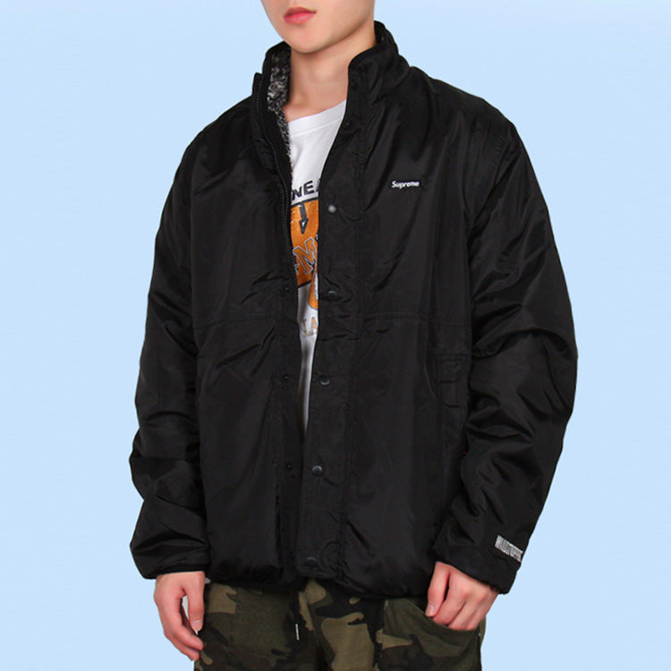 Supreme Reversible Bandana Fleece Jacket 'Black' SUP-FW19-341