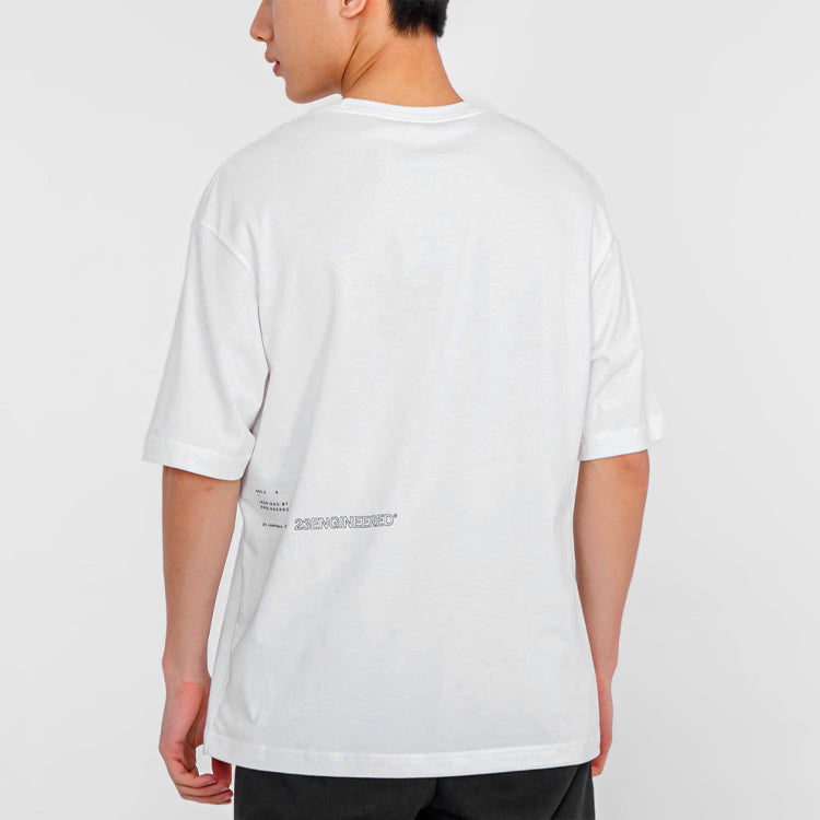Air Jordan 23 Engineered Alphabet Printing Short Sleeve White CD5601-100