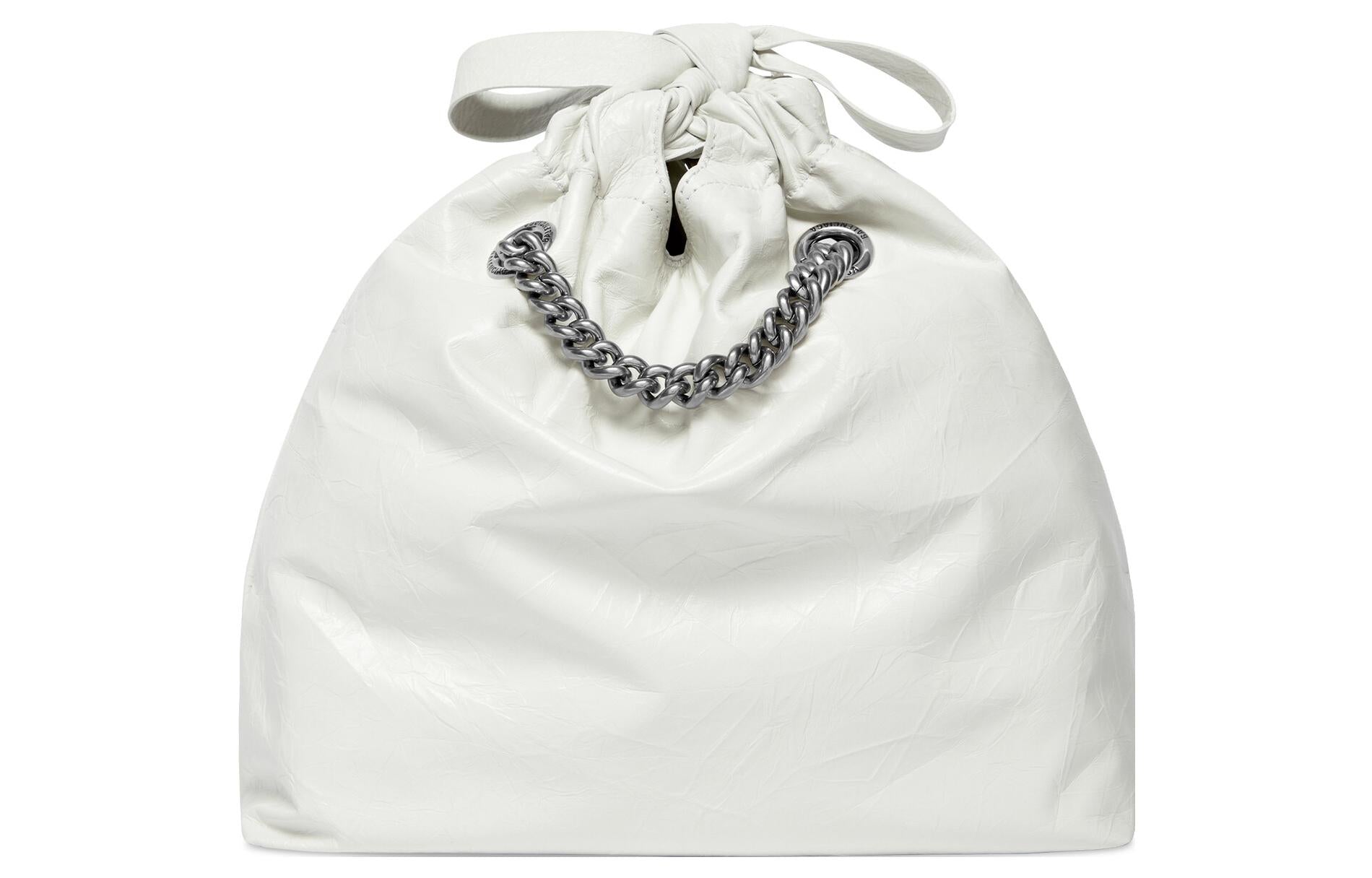 (WMNS) Balenciaga Crush Small Tote Bag 'Optic White' 742942210IU9001