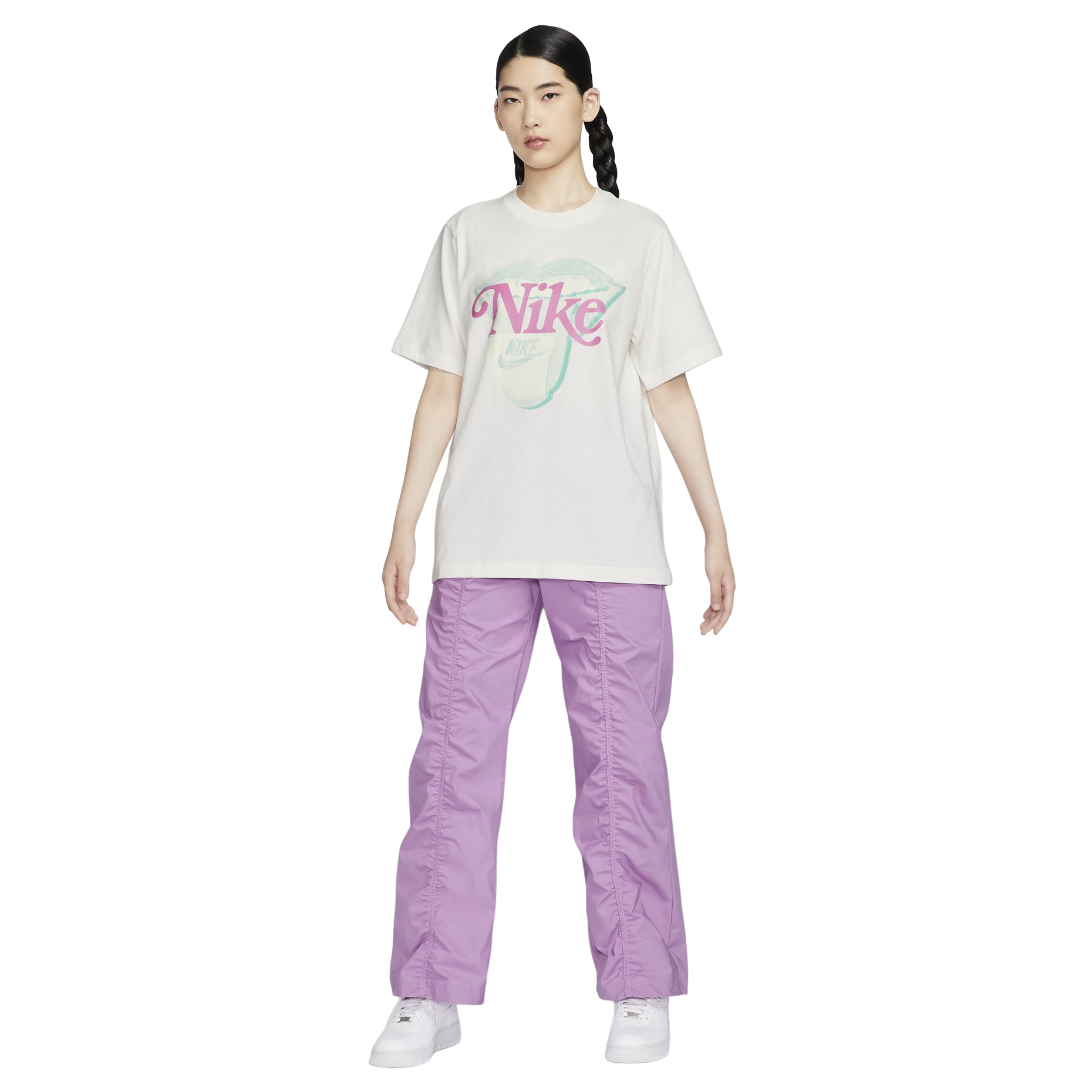 (WMNS) Nike Sportswear Essential Graphic T-Shirt Asia Sizing 'Sail' HM4594-133