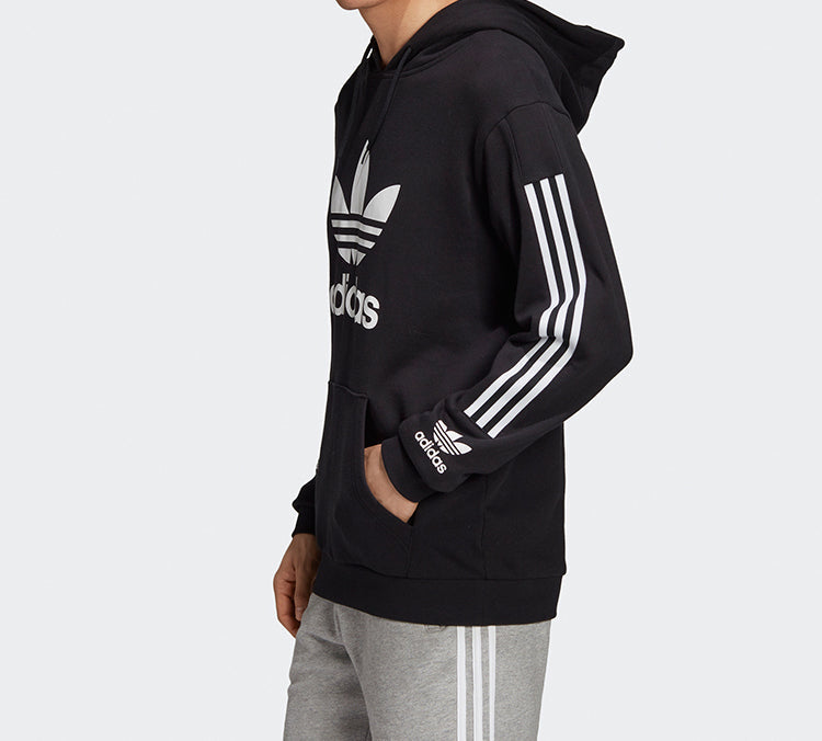 adidas Originals Adicolor Trefoil Hoodie 'Black White' FL8912