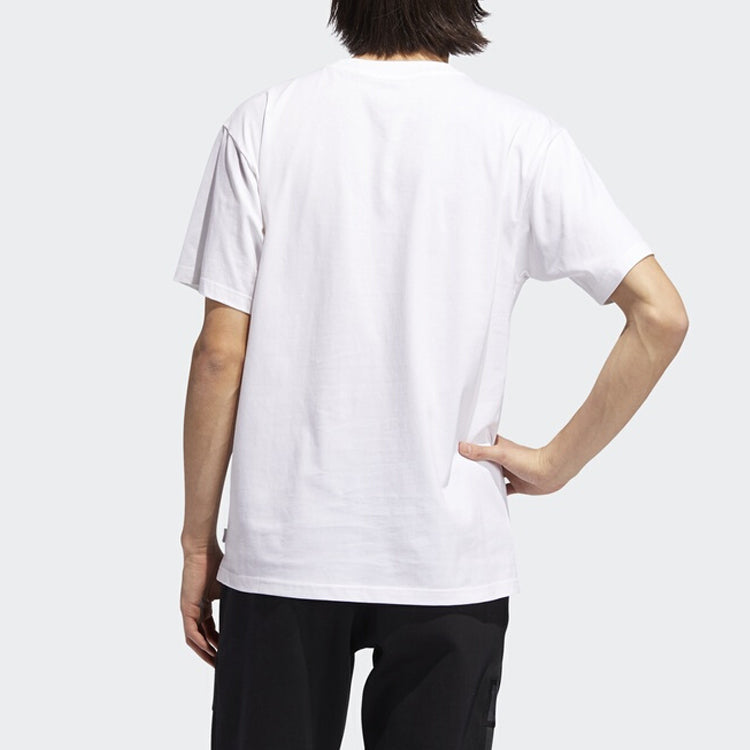 adidas originals Pattern Logo Printing Short Sleeve White EC7348