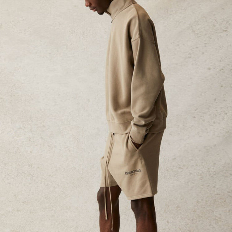 Fear of God Essentials SS21 Mockneck Half Zip 'Moss' FOG-SS21-581