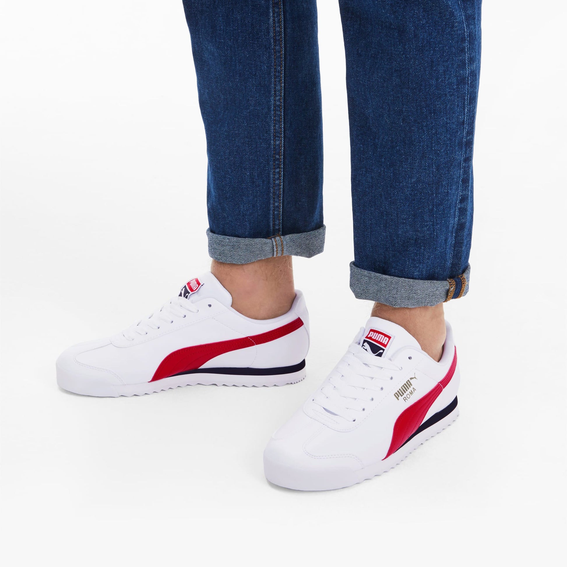 PUMA Roma Sports Casual Shoes 'White Red' 369571-11