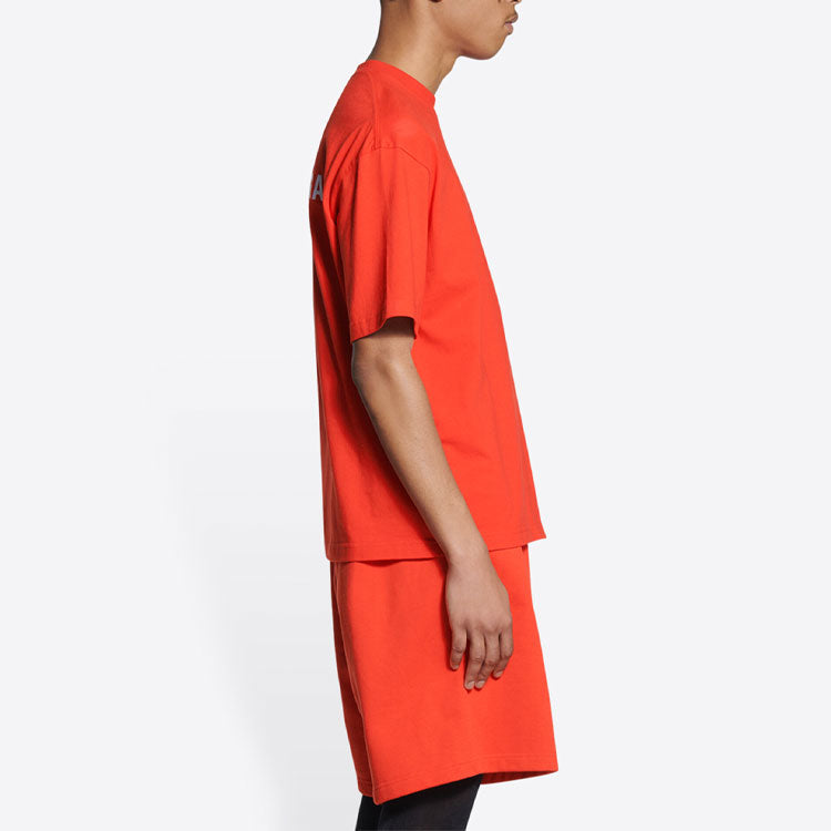 Balenciaga Logo T-Shirt Medium Fit 'Bright Red' 612966TMVF43168