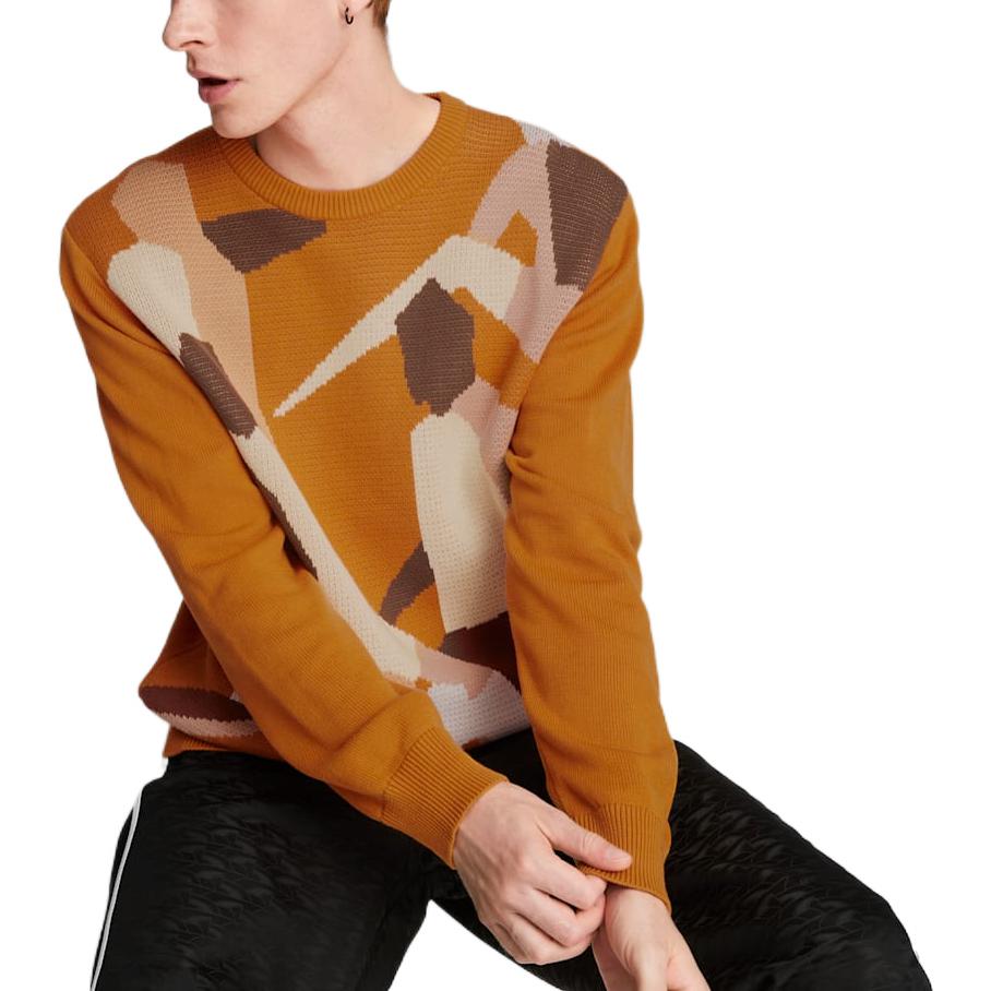PUMA Players Lounge Knit Crew Neck 'Brown' 535804-66