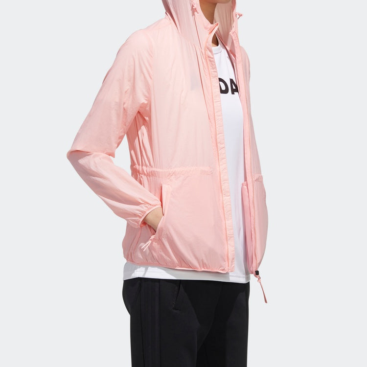 (WMNS) adidas Windbreaker Bos Jacket Windproof Pink Red FT2886