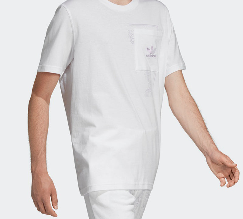 adidas originals Cashew Printing Big Pocket Short Sleeve White DX3657