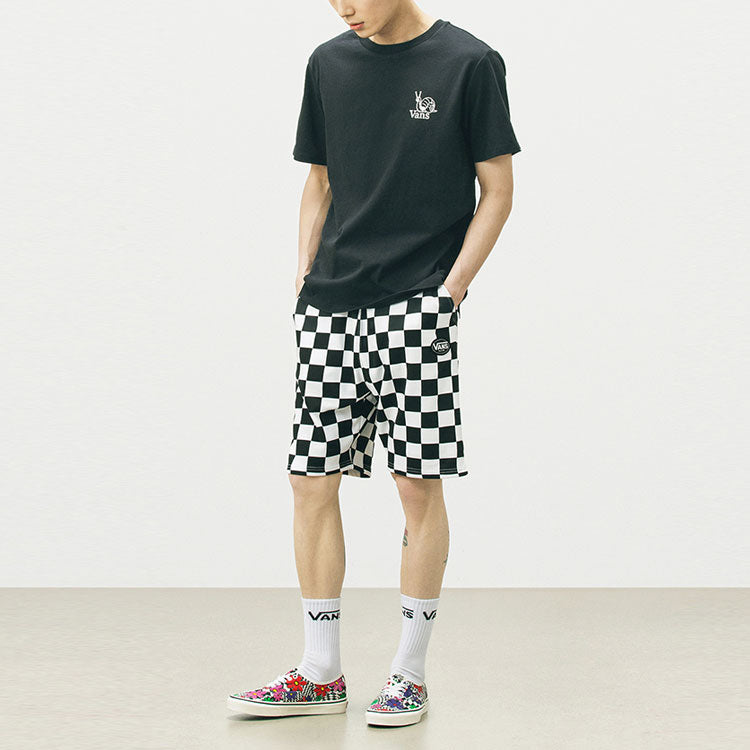 Vans Unisex Printing Round-neck Short Sleeve Black VN0A5F3IBLK
