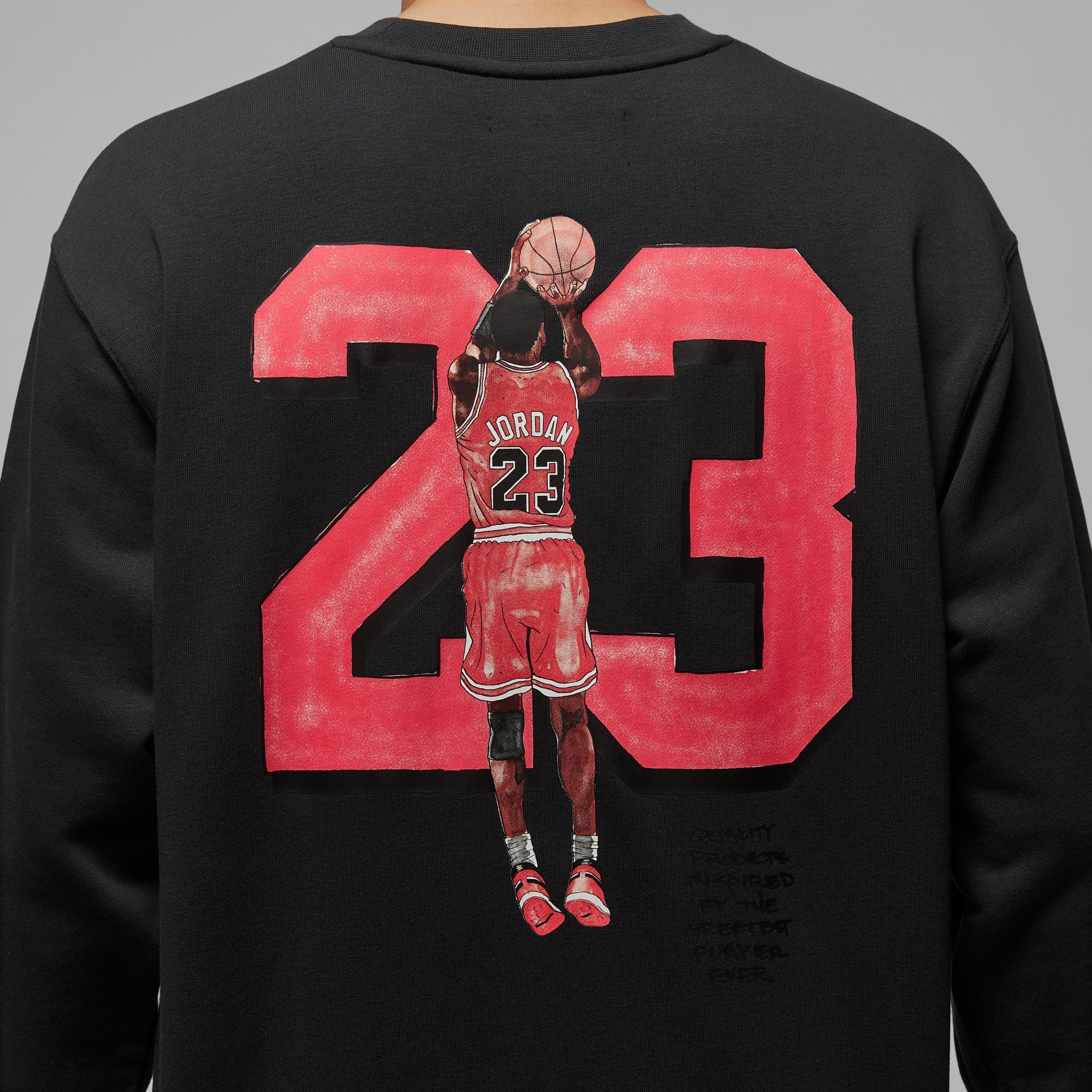 Air Jordan Fleece Graphic Crewneck Sweatshirt 'Off Noir' IR0111-045