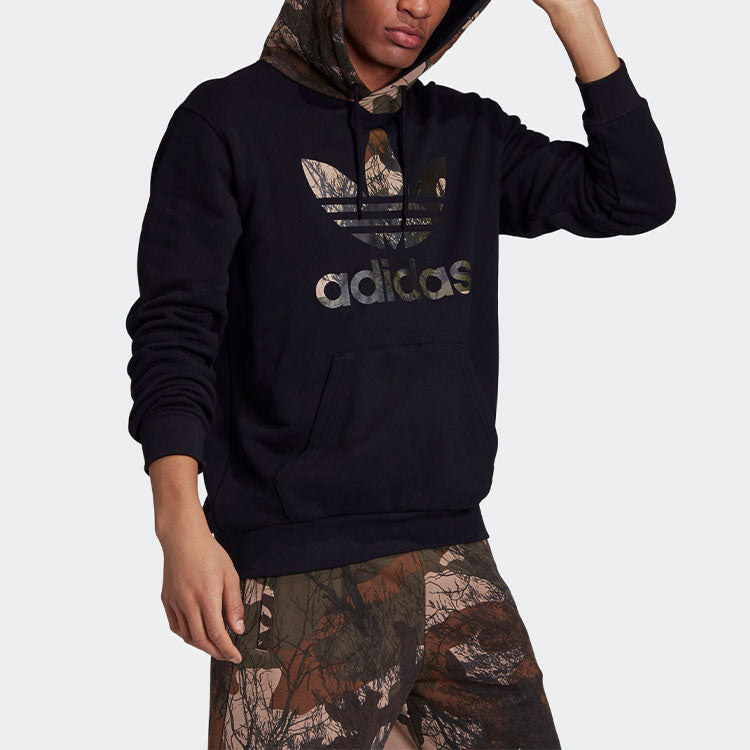 adidas originals Camo Block Hdy Camouflage logo Printing Pullover Black GD5956