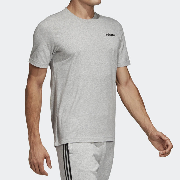 adidas E Pin tee Sports Stylish Round Neck Short Sleeve Gray DU0382
