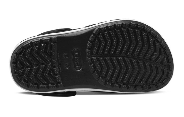 (PS) Crocs Small Crocs Outdoor Flat Heel Beach Sports Black White Sandals 'Black White' 205100-001