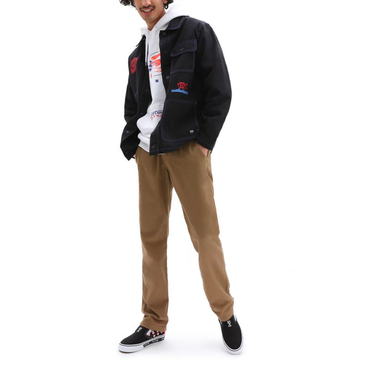 Men's Vans Funny Pattern Multiple Pockets Jacket Black VN0A3WF140C