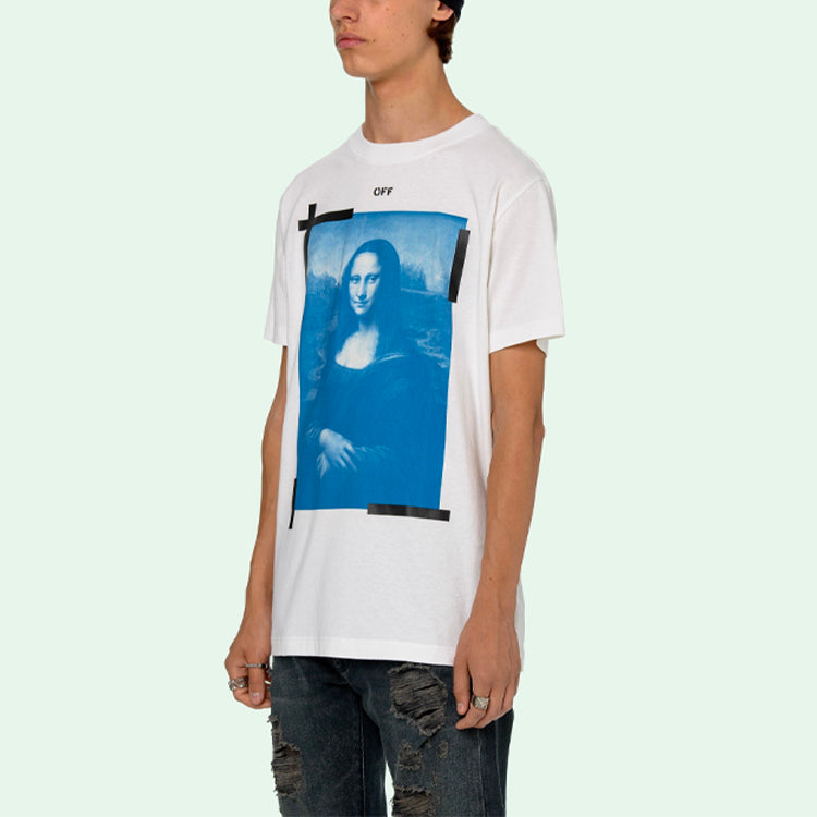 Off-White SS21 Pattern Printing Short Sleeve White OMAA027R21JER0020110