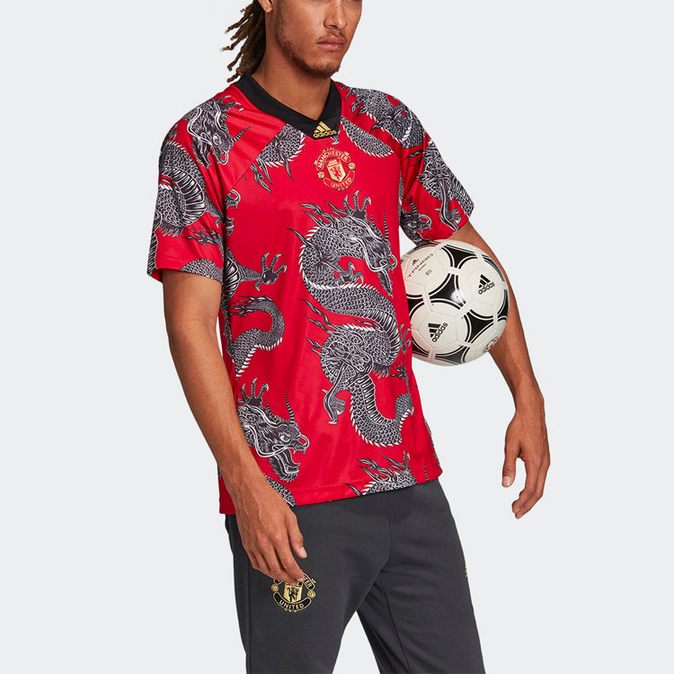adidas CNY Manchester United Tee For Men Red FU1323