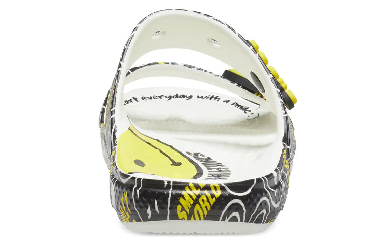 Crocs SmileyWorld x Classic Sandal 'Black White' 207207-94S