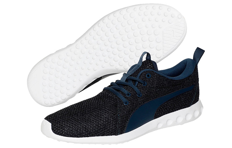 PUMA Carson 2 Nature Knit Sargasso Men's Running Shoes Black/Blue/White 190522-03