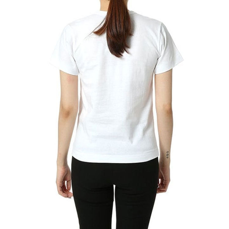(WMNS) COMME des GARCONS PLAY Thin Heart Logo Tee 'White' AZ-T229-051-3