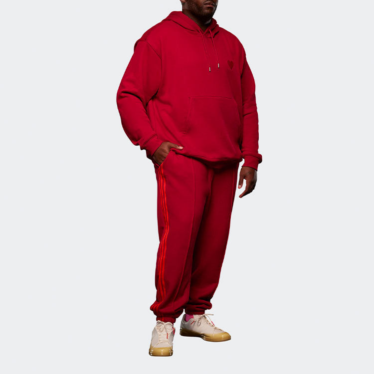 adidas IVY PARK Crossover Sweat Pant Side Stripe Drawstring Sports Long Pants Couple Style Red HI1959